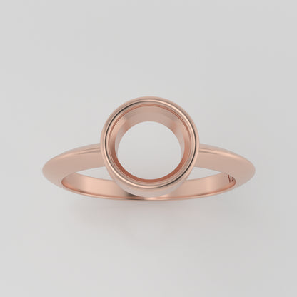 The Leda | 14k | Rose | Size 7 | Stone MOS258 | Green Ring Box | Custom Engraving:  +$0