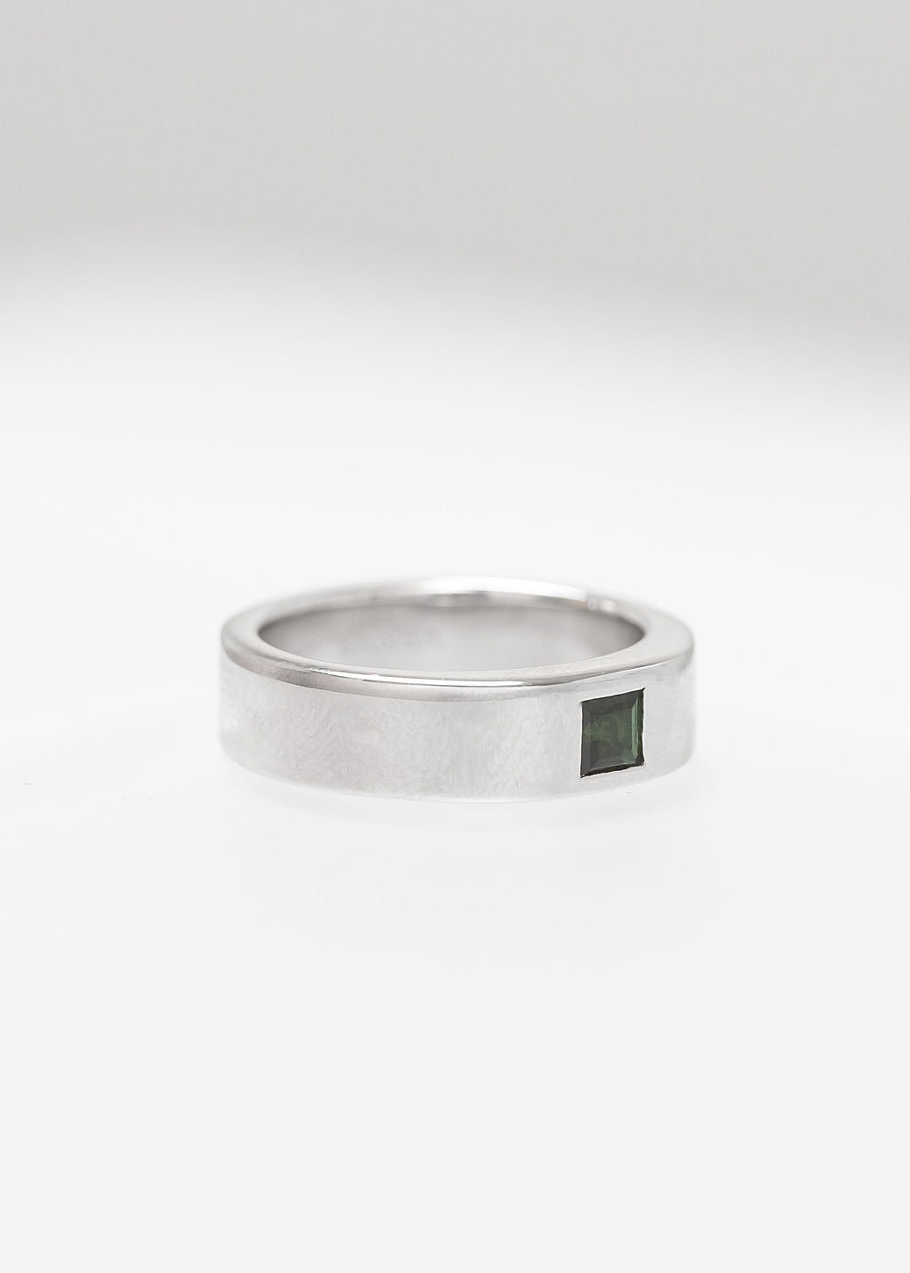 The Atlas | .33ct Princess Cut Green Tourmaline | White Gold