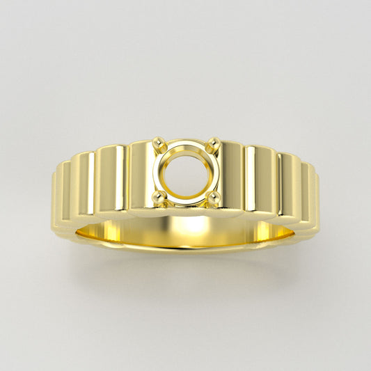 The Lynx | 14k | Yellow | Size 10 | Stone EMC28 | Moss Ring Box | Custom Engraving:  +$0