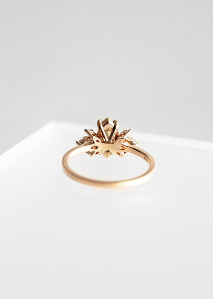 The Mini Luna | 1.01ct Marquise Champagne Diamond | Rose Gold