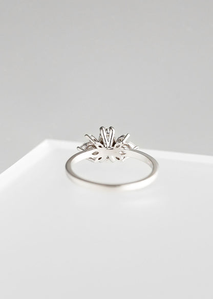 The Mini Luna | .62ct Shield Natural Diamond | White Gold