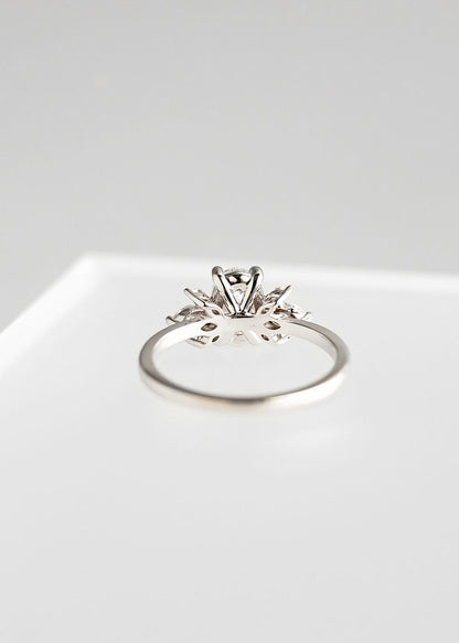 The Mini Luna | .79ct Marquise Natural Diamond | White Gold