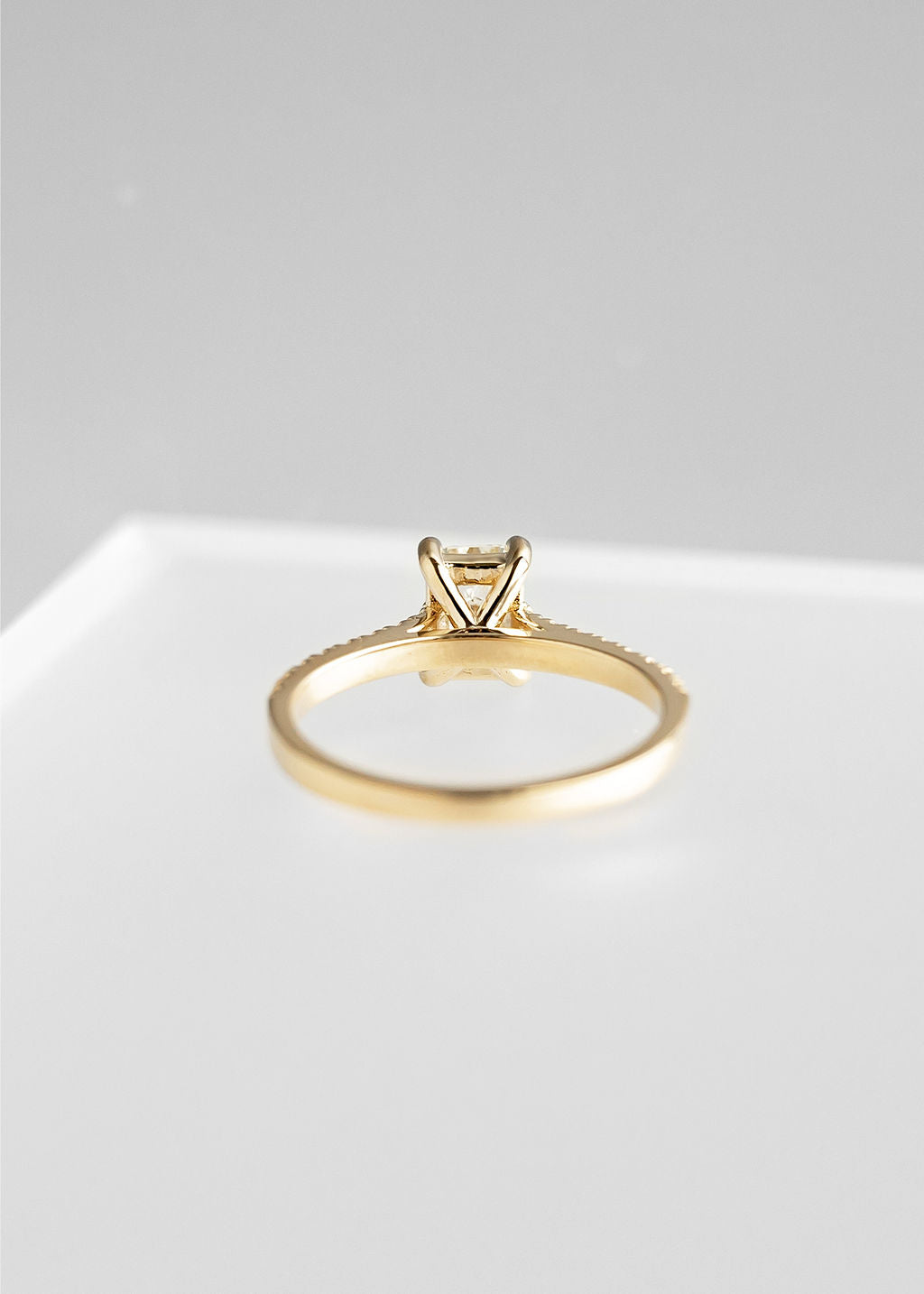 The Aurora | .91ct Radiant Cut Natural Diamond | Yellow Gold