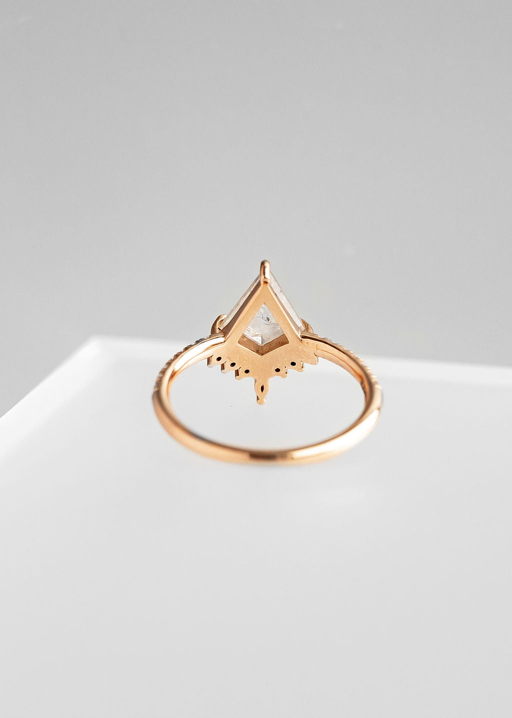 The Stella | 1.26ct Kite Salt & Pepper Diamond | Rose Gold