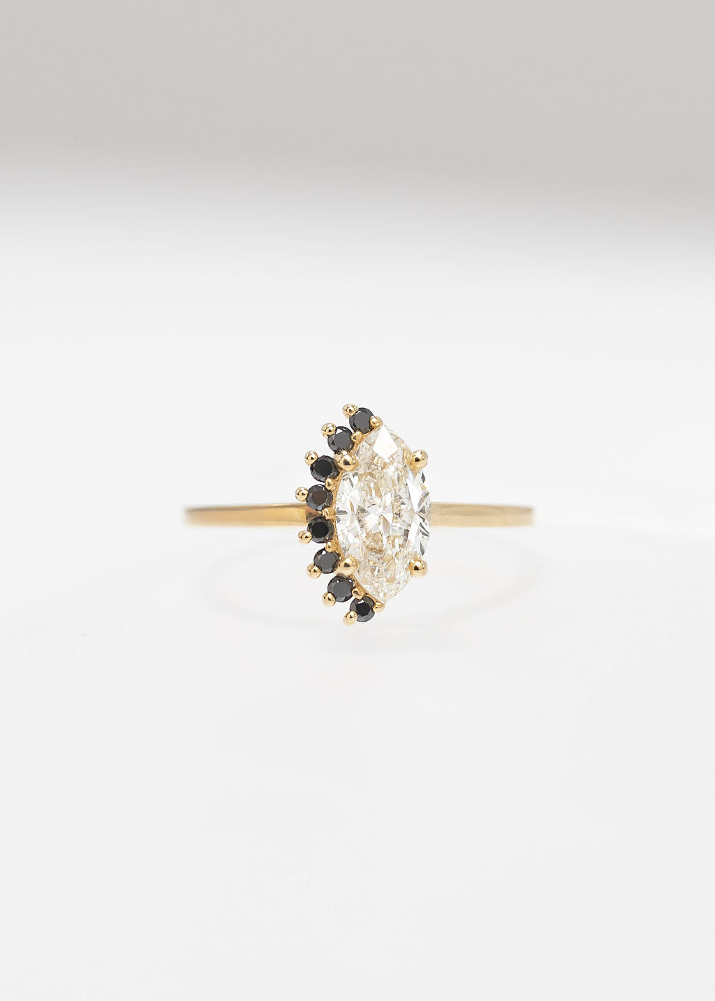 The Vesper Ring | 1.01ct Marquise Light Yellow Diamond | Yellow Gold