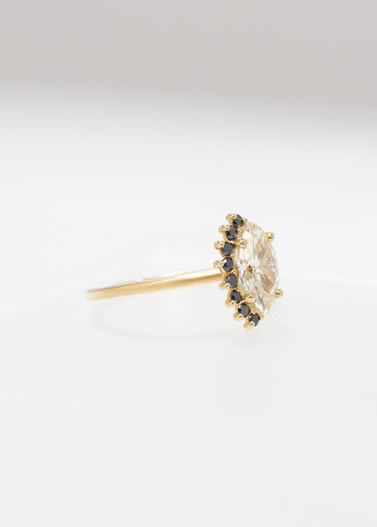 The Vesper Ring | 1.01ct Marquise Light Yellow Diamond | Yellow Gold