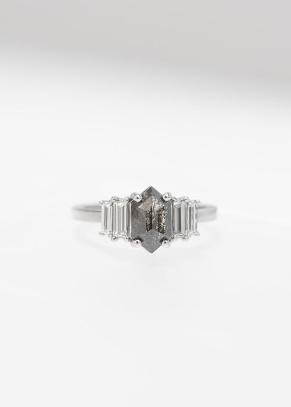 The Portia | 1.16ct Salt & Pepper | White Gold