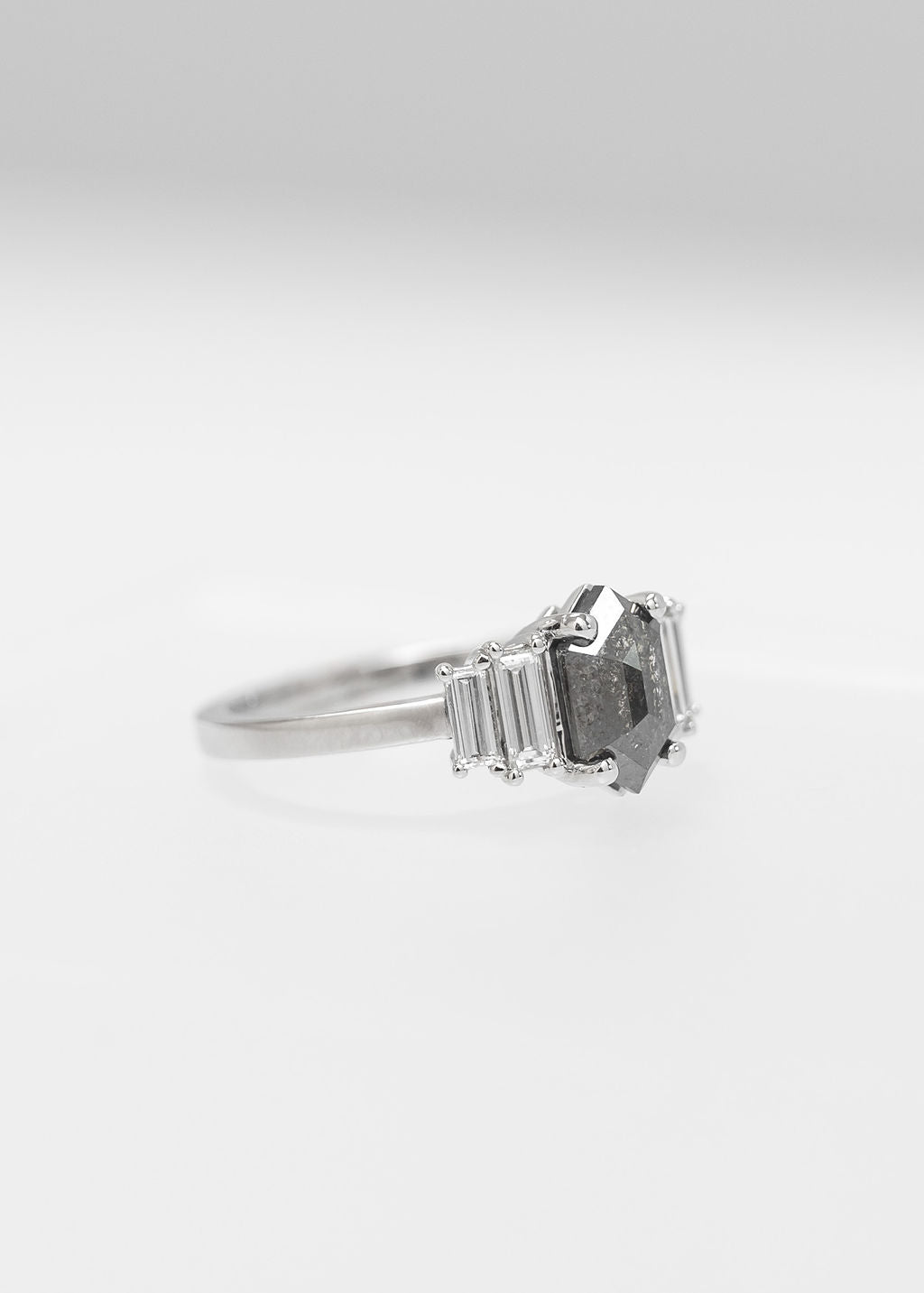 The Portia | 1.16ct Salt & Pepper | White Gold