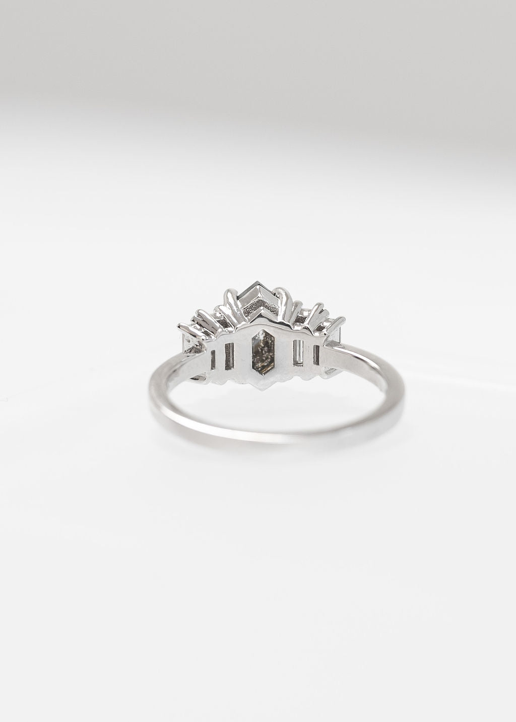 The Portia | 1.16ct Salt & Pepper | White Gold