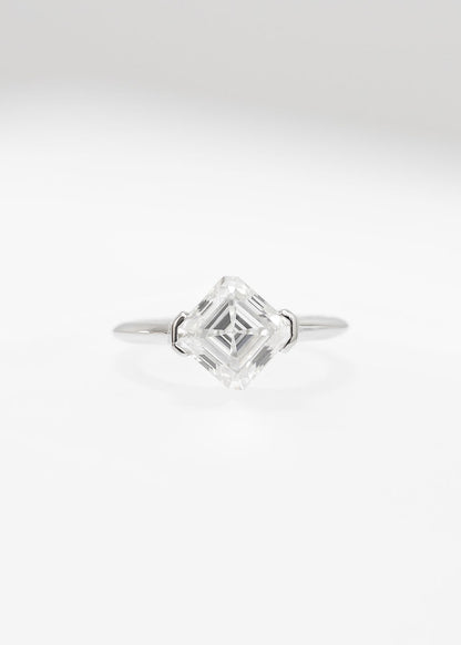 The Lyra | 2.58ct Asscher Cut Moissanite | White Gold