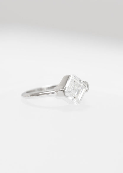 The Lyra | 2.58ct Asscher Cut Moissanite | White Gold