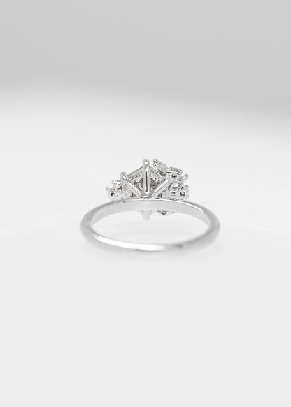 The Talia | 1.15ct Hexagon Salt & Pepper | White Gold