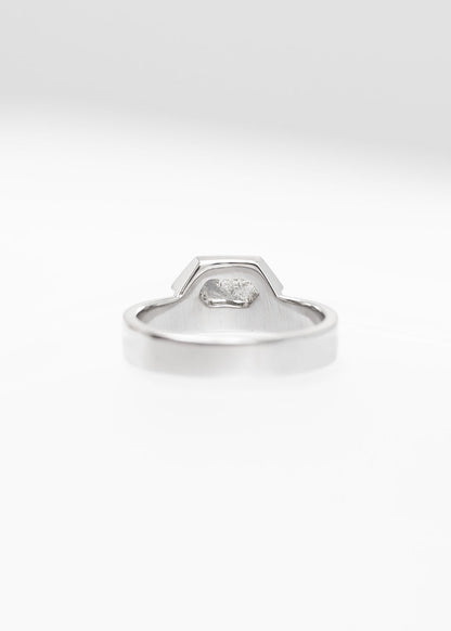 The Phoenix | 1.22ct Hexagon Salt and Pepper | White Gold