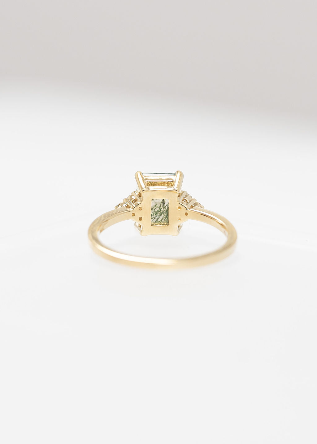 The Calisto | 1.20ct Emerald Moss Agate | Yellow Gold