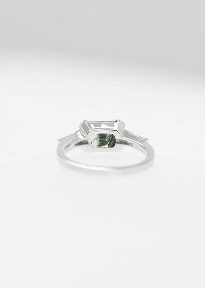 The Wolfe | 1.46ct Emerald Moss Agate | White Gold