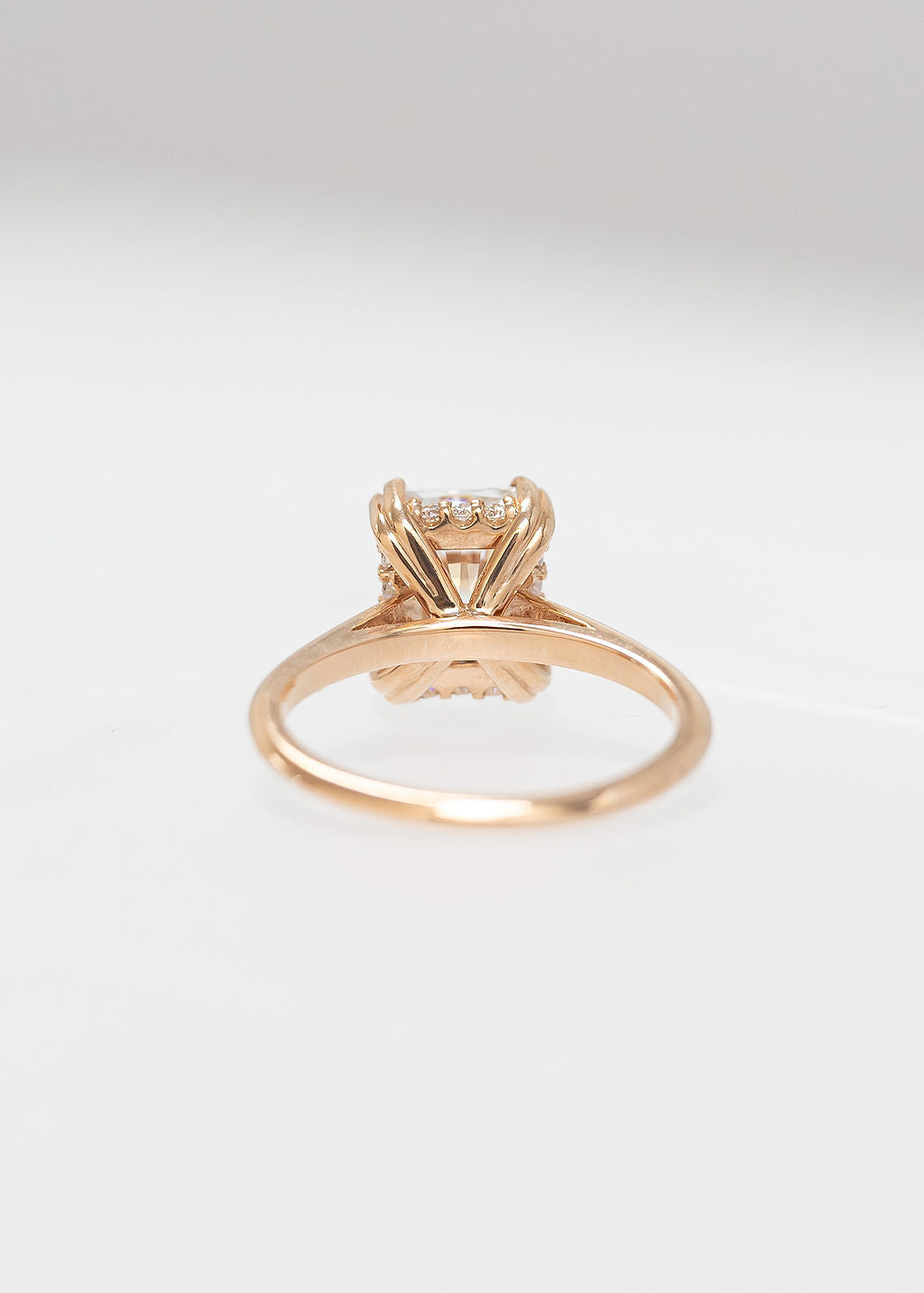 The Eden Ring | 2.65ct Radiant Cut Moissanite | Rose Gold