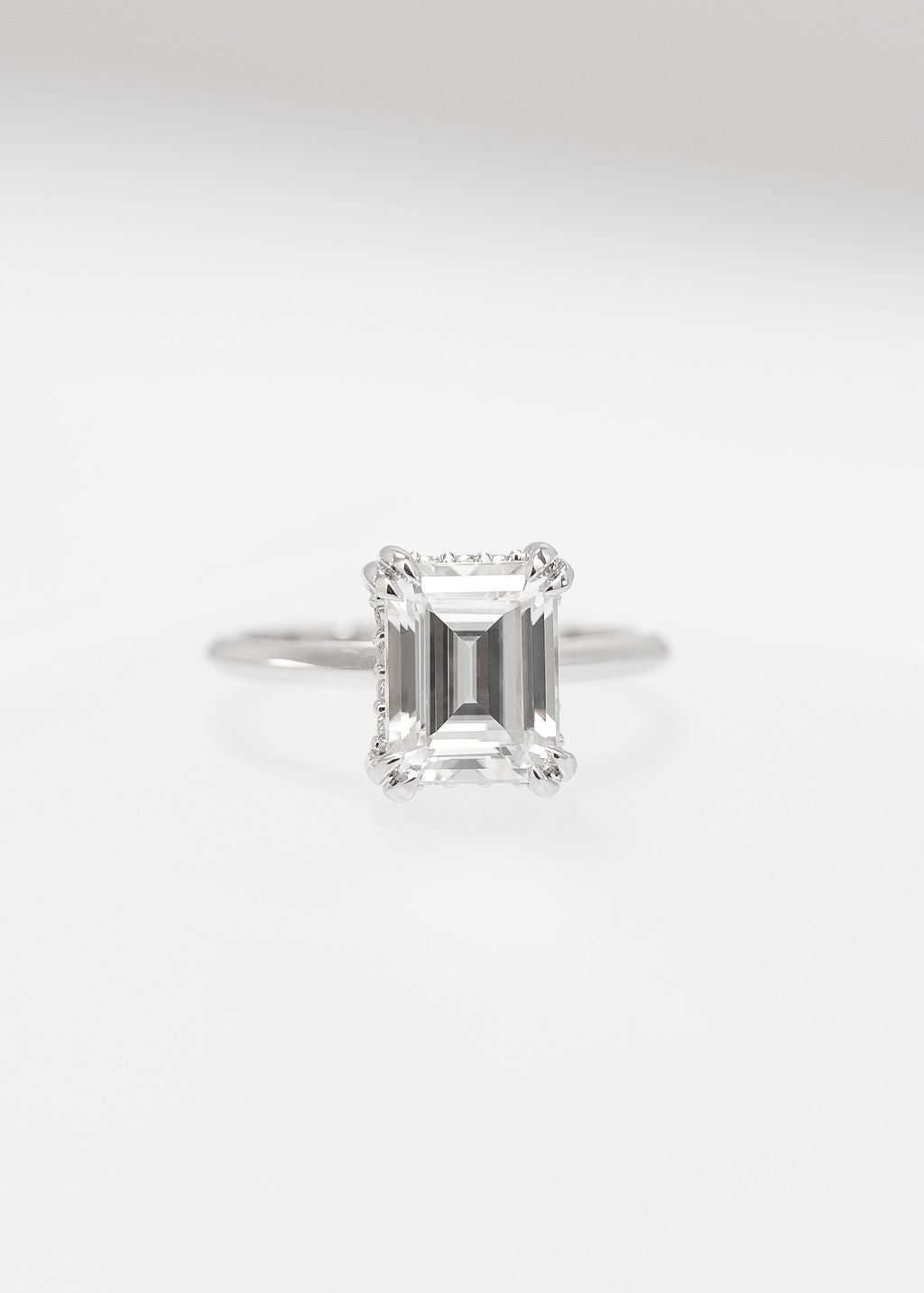 The Eden | 2.52ct Emerald Cut Moissanite | White Gold