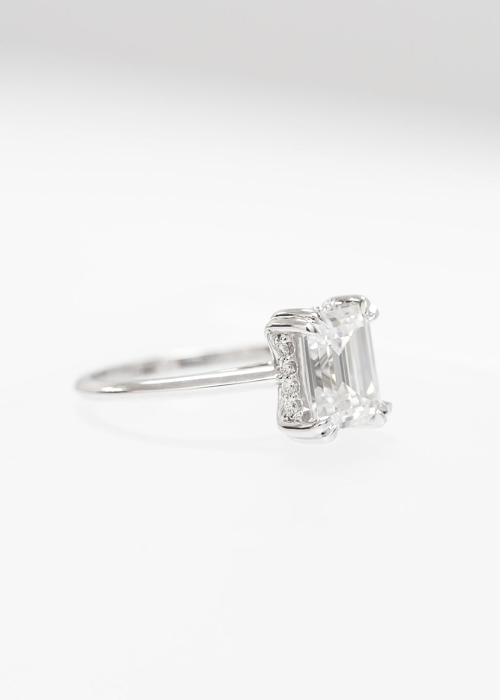 The Eden | 2.52ct Emerald Cut Moissanite | White Gold