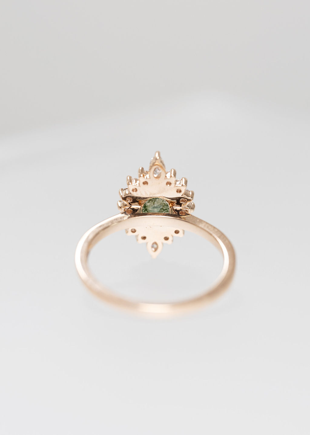 The Sienna | .73ct Oval Moss Agate | Rose Gold