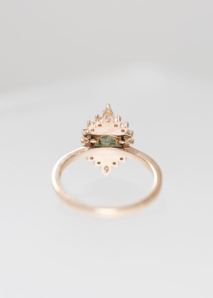 The Sienna | .73ct Oval Moss Agate | Rose Gold