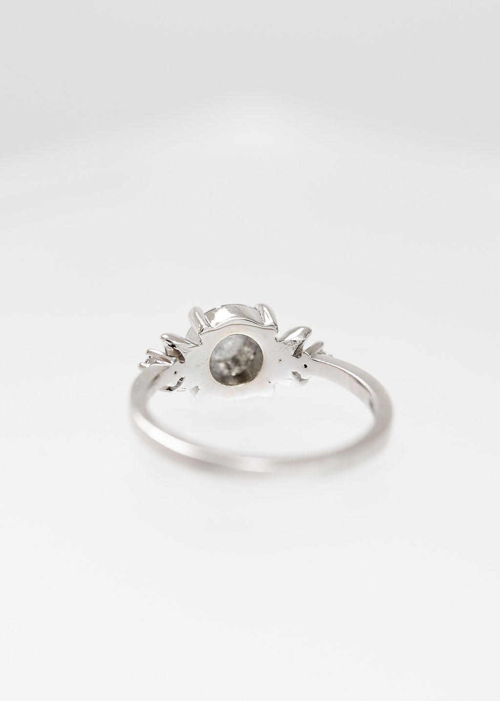 The Selene | 1.24ct Round Salt & Pepper | White Gold