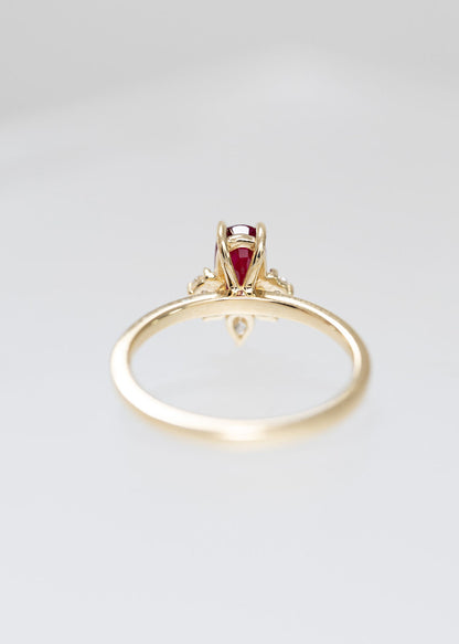 The Celeste | 1.03 Oval Ruby | Yellow Gold