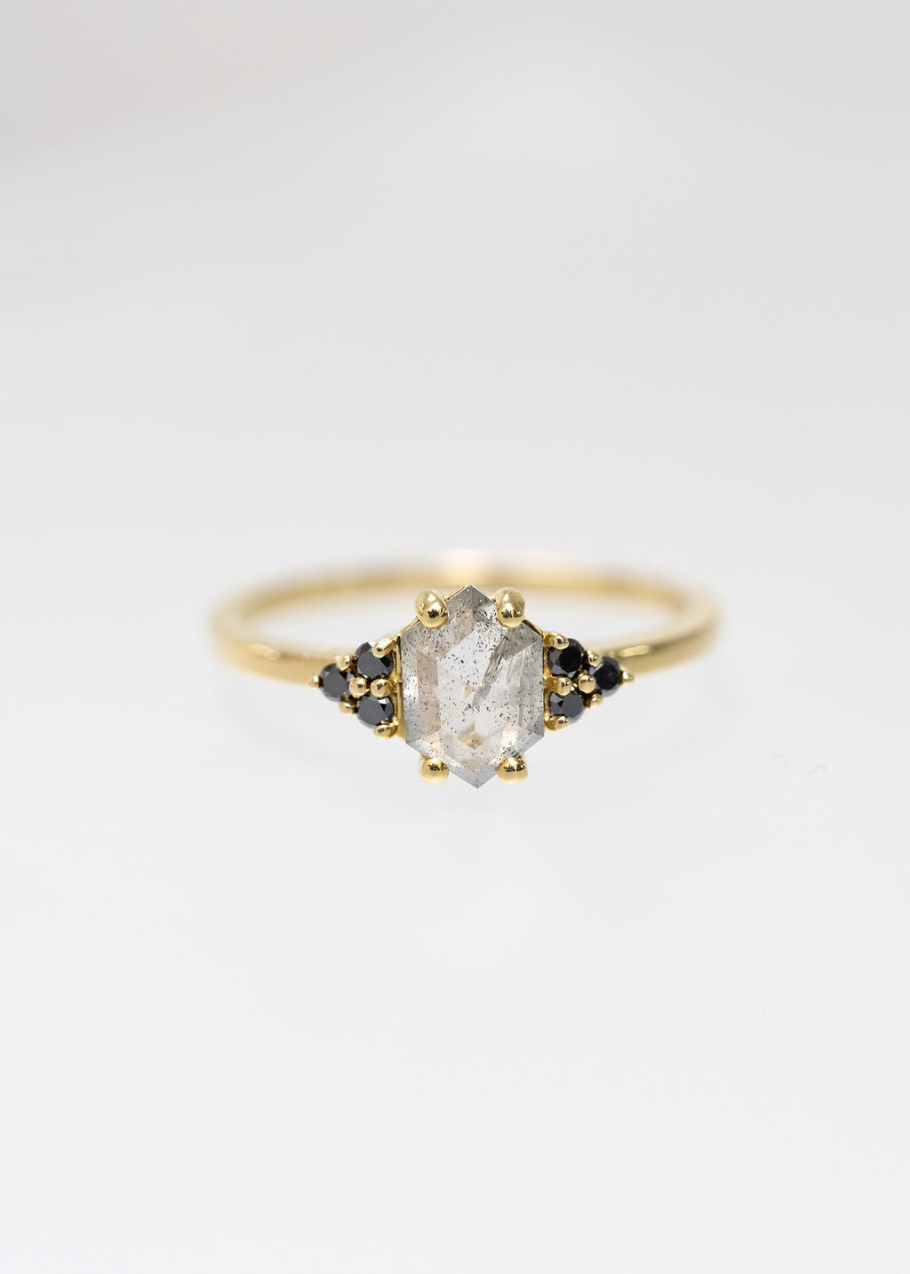 The Eclipse Ring | .71ct Galaxy Diamond | Yellow Gold