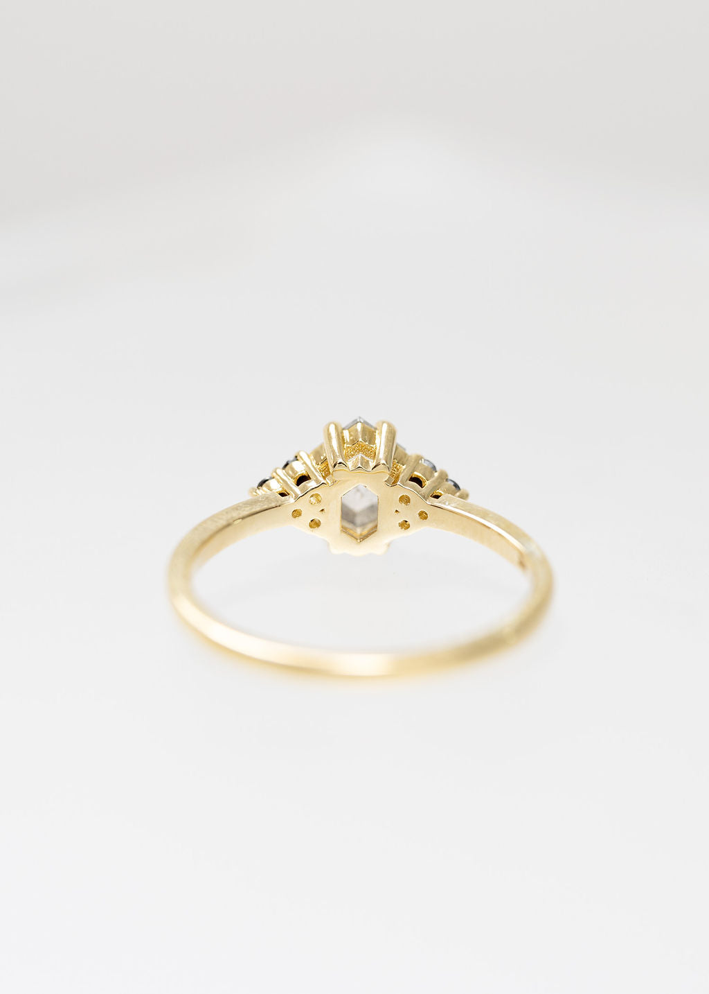 The Eclipse Ring | .71ct Galaxy Diamond | Yellow Gold