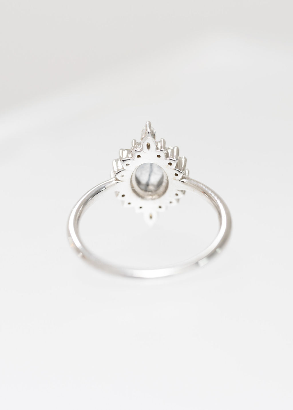 The Sienna | 1.02ct Oval Salt & Pepper Diamond | White Gold