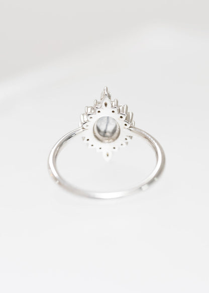 The Sienna | 1.02ct Oval Salt & Pepper Diamond | White Gold