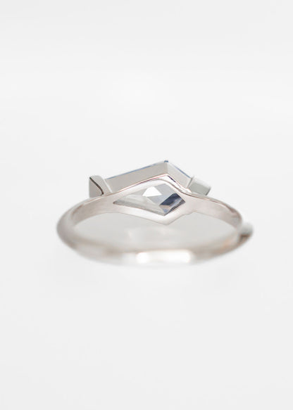 The Lyra | 1.60ct Shield Sapphire | White Gold