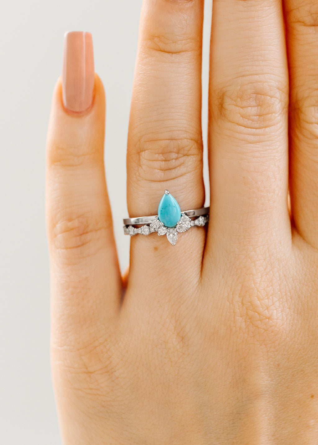 The Celeste Ring | .76ct Natural Turquoise | White Gold