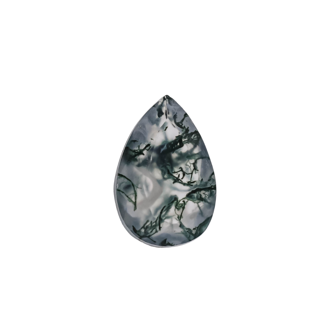 The Celeste | 14k | White | Size 8 | Stone MOS320 | Moss Ring Box | Custom Engraving:  +$0