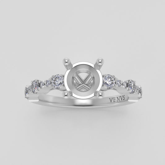 The Saturn | 18k | White | Size 3.75 | Stone MOS166 | Gray Ring Box | Custom Engraving: Twin Flame +$75