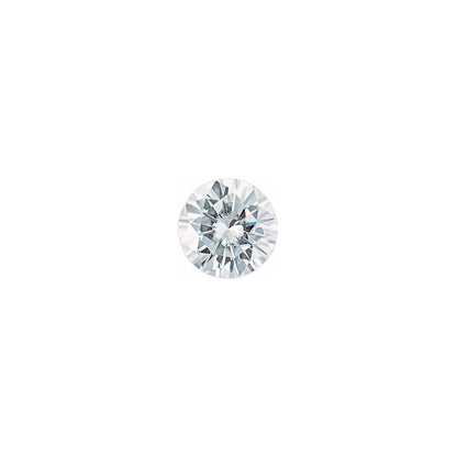 The Eclipse | 14k | White | Size 8.5 | Stone Moissanite | Round | 6.5mm | Purple Ring Box | Custom Engraving:  +$0