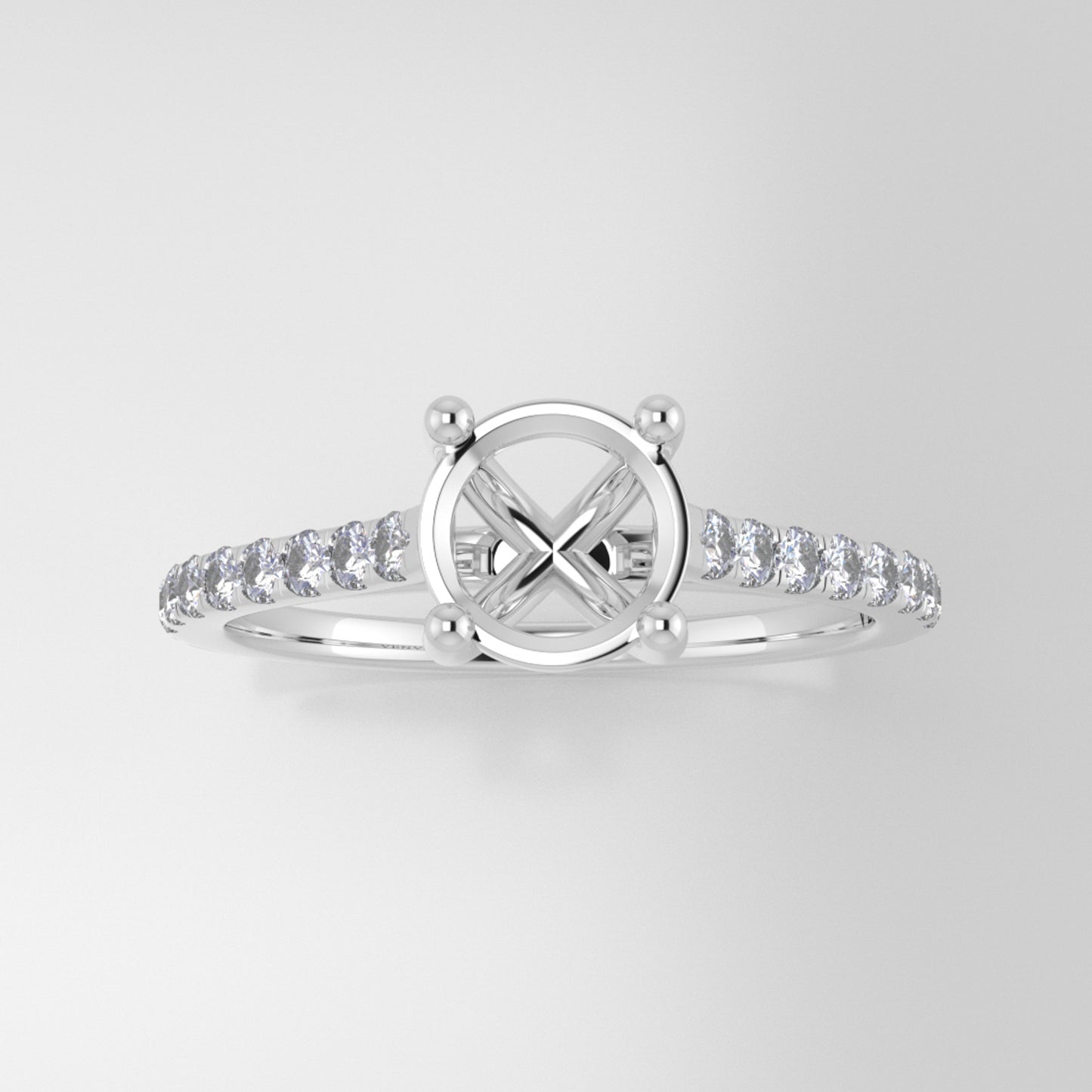 The Aurora | 14k | White | Size 8 | Stone MOS294 | Lagoon Ring Box | Custom Engraving:  +$0
