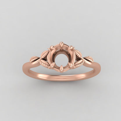 The Mira | 14k | Rose | Size 4.5 | Stone SPI11 | Dune Ring Box | Custom Engraving:  +$0