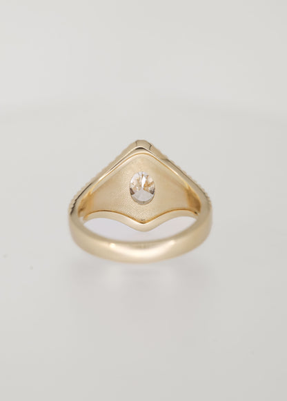 The Chandler | 1.59ct Oval Lab Diamond | Yellow Gold