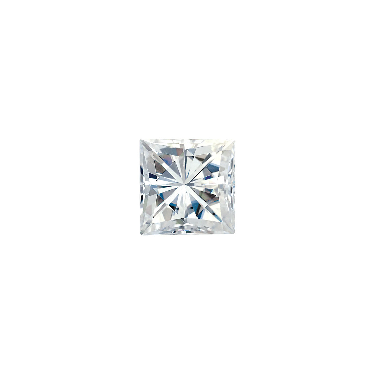 The Lyra | 14k | Yellow | Size 7 | Stone Moissanite | Princess | 6mm | Moss Ring Box | Custom Engraving:  +$0