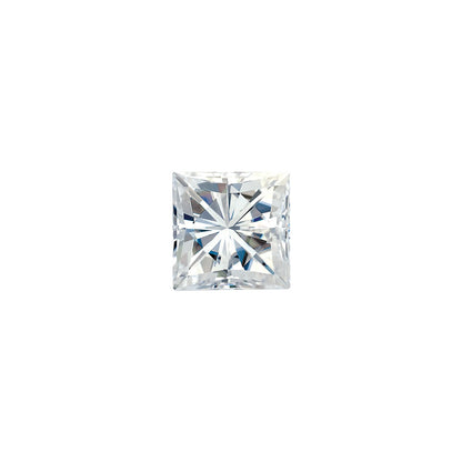 The Lyra | 14k | Yellow | Size 7 | Stone Moissanite | Princess | 6mm | Moss Ring Box | Custom Engraving:  +$0