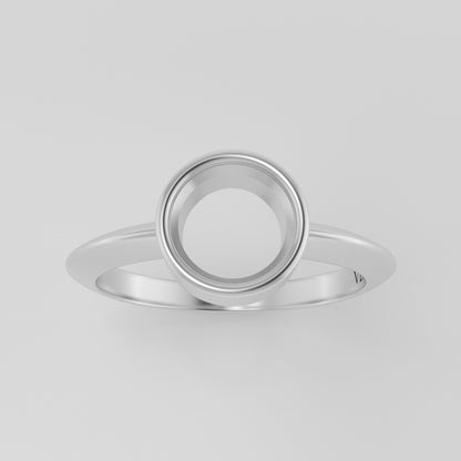 The Leda | Platinum | White | Size 7.25 | Stone MOS109 | Moss Ring Box | Custom Engraving:  +$0
