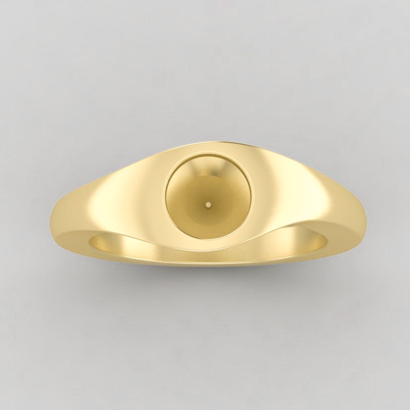 The Apollo | 14k | Yellow | Size 9 | Stone EM40 | Moss Ring Box | Custom Engraving:  +$0