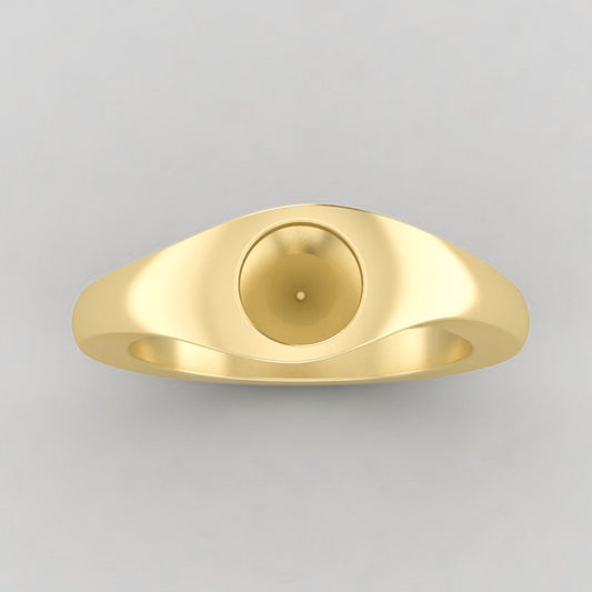 The Apollo | 18k | Yellow | Size 5.75 | Stone MOS109 | Moss Ring Box | Custom Engraving: Forever +$75