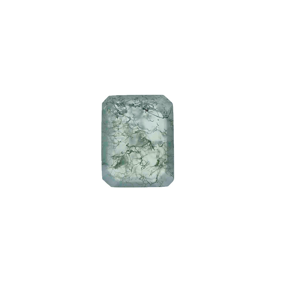 The Sage | 14k | White | Size 10.5 | Stone MOS99 | Moss Ring Box | Custom Engraving:  +$0