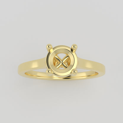 The Nova | 18k | Yellow | Size 6 | Stone OV49 | Dune Ring Box | Custom Engraving:  +$0