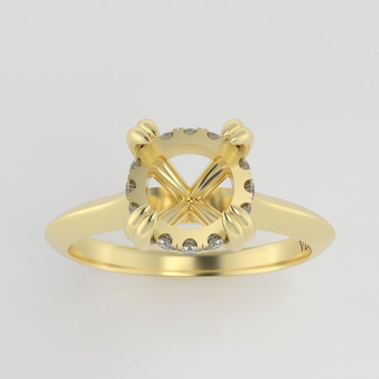 The Eden | 14k | Yellow | Size 5.25 | Stone AQ11 | Lagoon Ring Box | Custom Engraving:  +$0