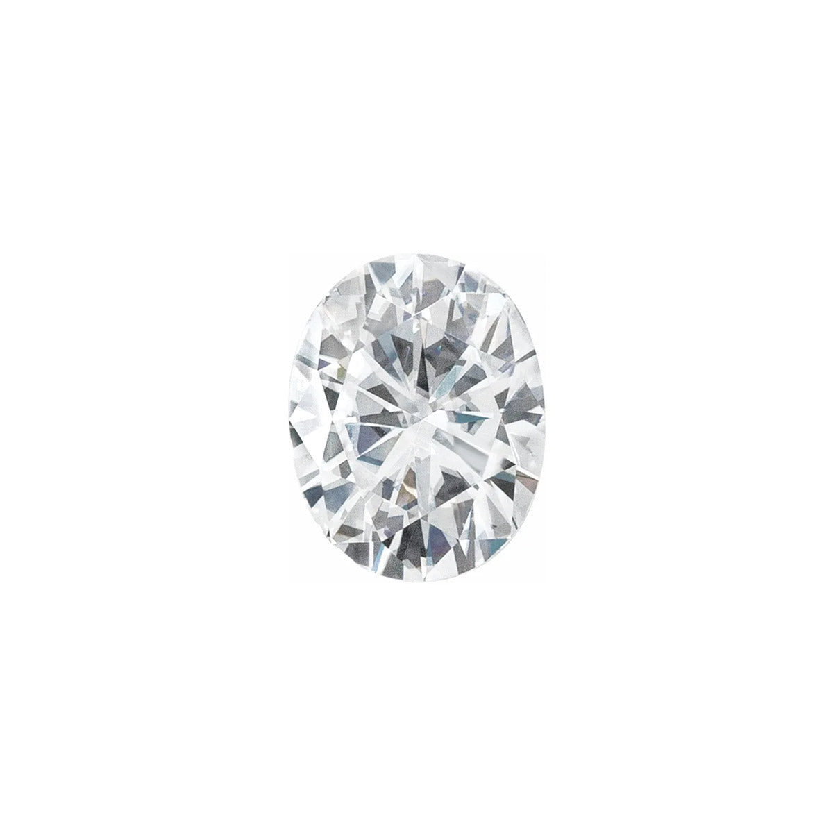 The Stella | 14k | White | Size 7.25 | Stone Moissanite | Oval | 9x7mm | Moss Ring Box | Custom Engraving:  +$0