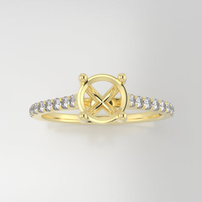 The Aurora | 18k | Yellow | Size 6 | Stone CLR21 | Apricot Ring Box | Custom Engraving:  +$0