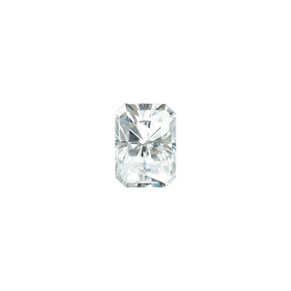 The Sage | 14k | White | Size 7 | Stone Moissanite | Radiant | 7x5mm | Apricot Ring Box | Custom Engraving:  +$0