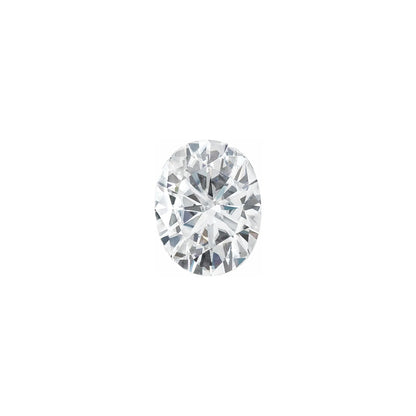 The Aurora | 14k | White | Size 6 | Stone Moissanite | Oval | 8x6mm | Moss Ring Box | Custom Engraving: 5.18.28 +$75